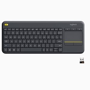 Logitech K400 Plus Wireless keyboard w built-in Touchpad - Black